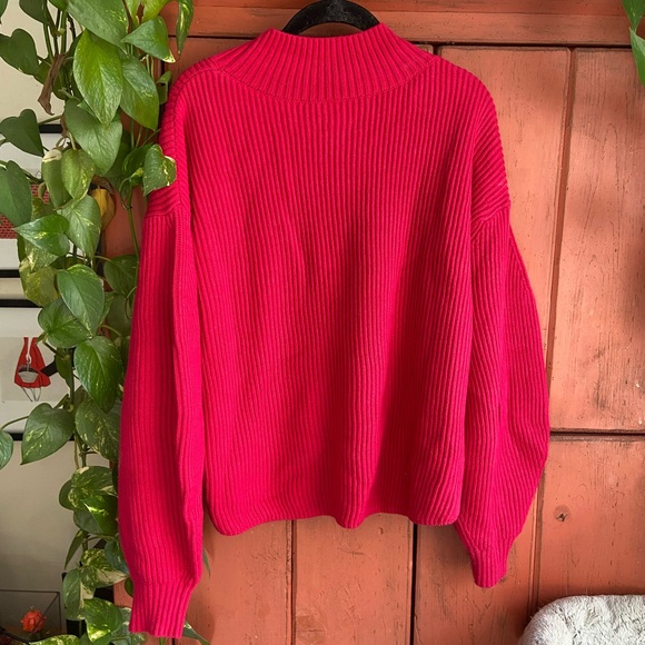 Pink Ribbed Anthro Sweater ✨ - Picture 5 of 5